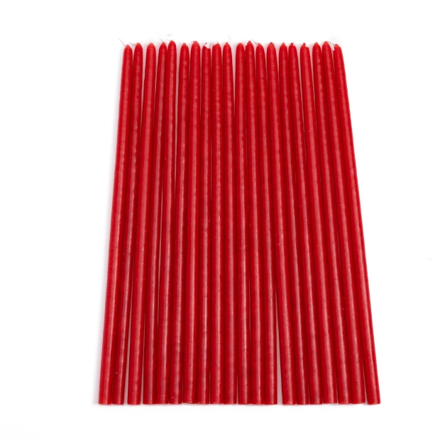 Set of 20 thin candles - Rouge
