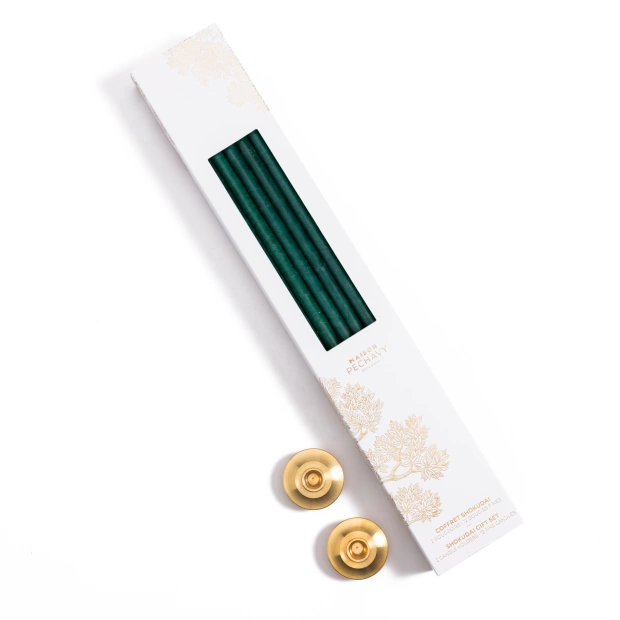Set of 12 thin candles and...