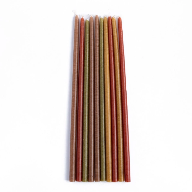 Set of 12 thin candles and...
