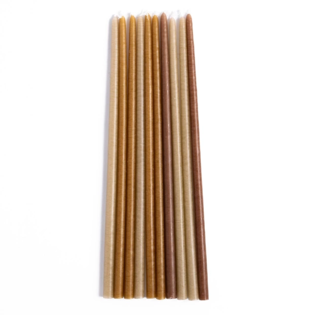 Set of 12 thin candles and...