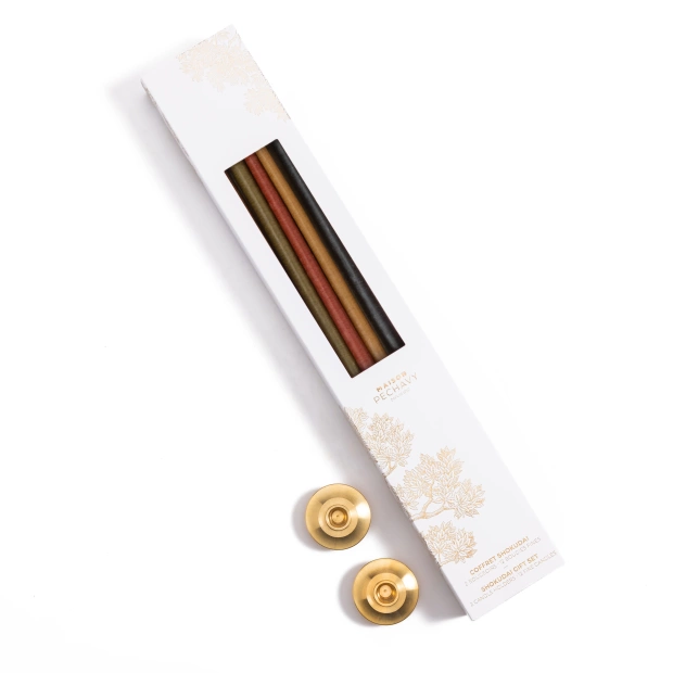 Set of 12 thin candles and...