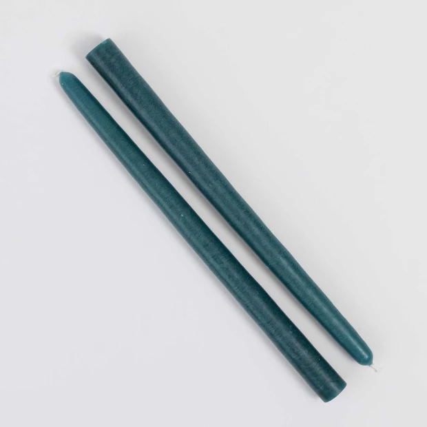 Duo bougies Bleu paon