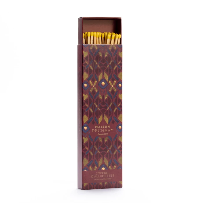 Ikat Bordeaux extra-long matches