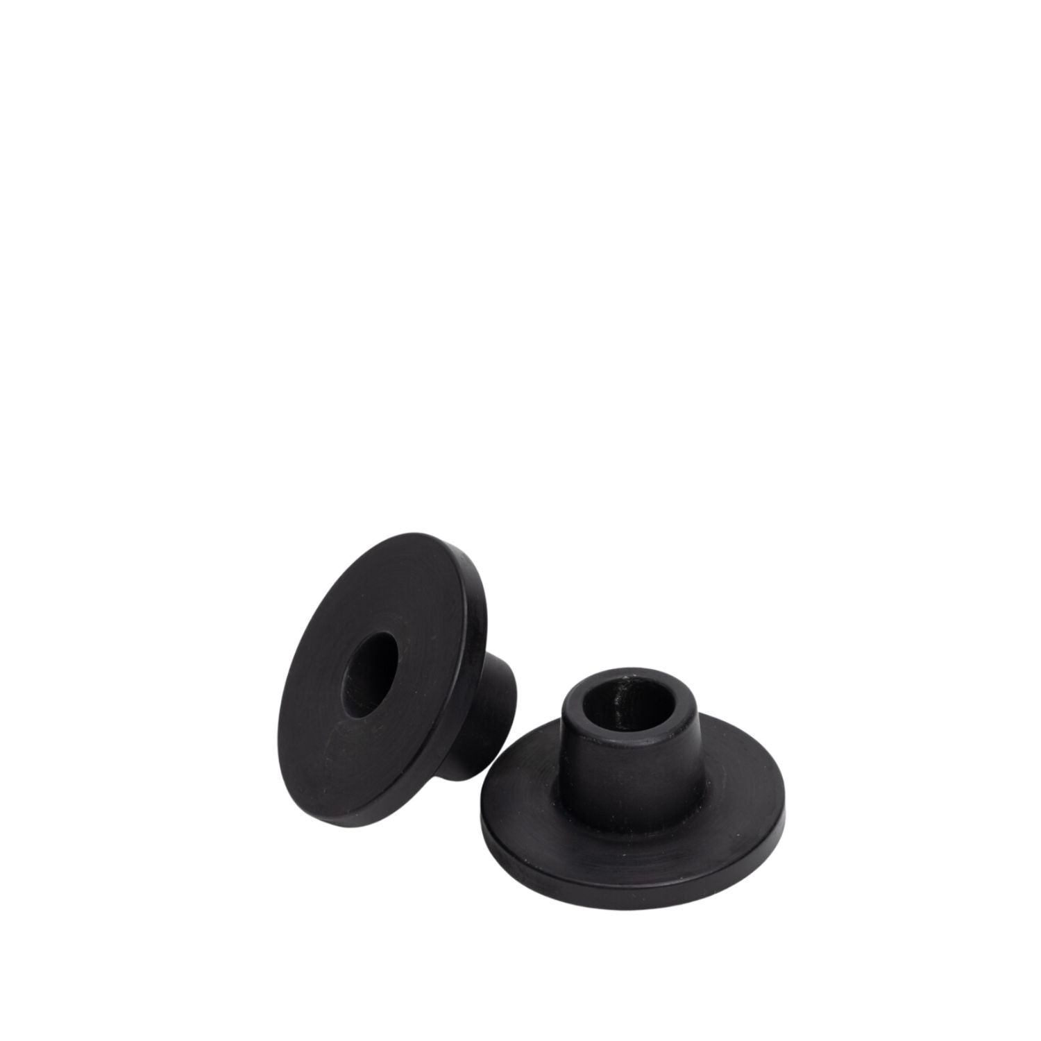 Bougeoirs Pointus En Céramique - Lot De 2 Pour Bougies Fines - Décoration Salon Style Minimaliste - Blanc Classique