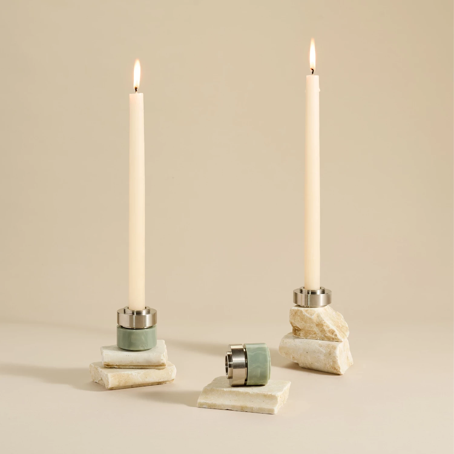 DANDY CELADON CANDLEHOLDER - STAINLESS STEEL