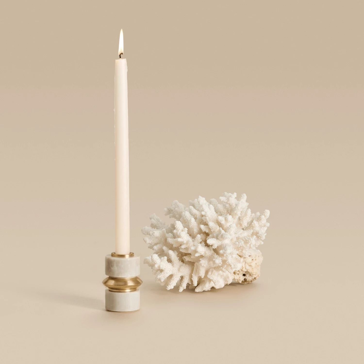 Totem DANDY ivory and palace candleholder