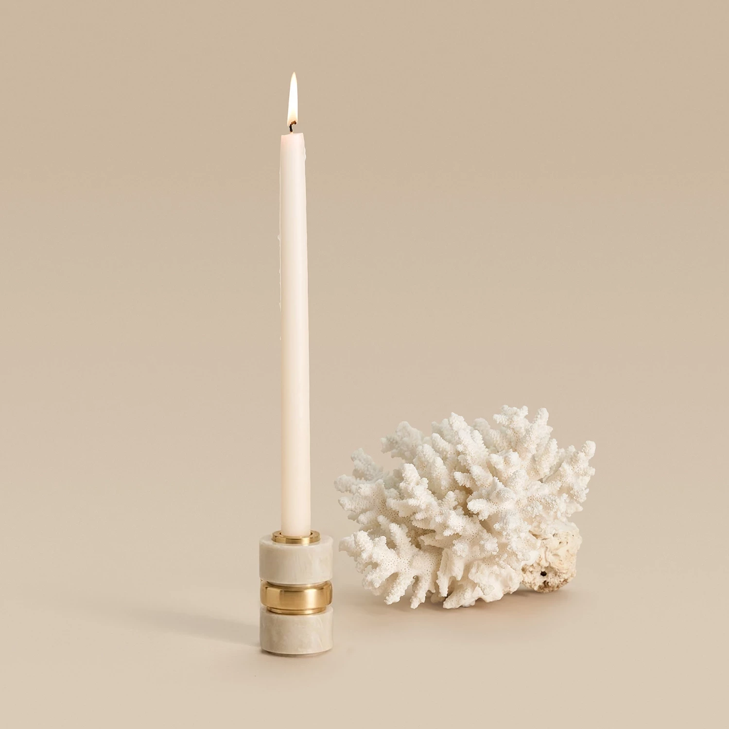 Totem DANDY ivory and 1970 candleholder