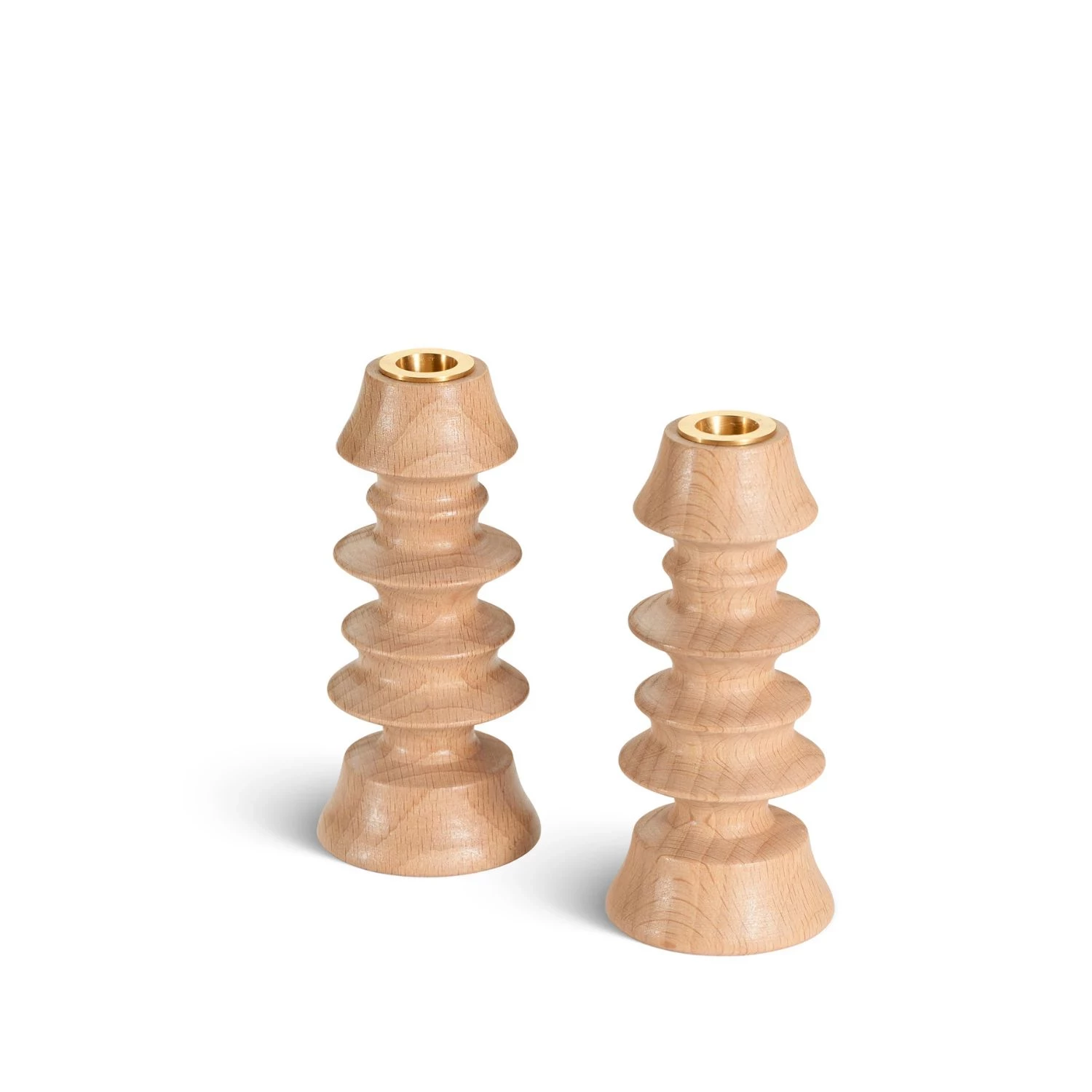Pagode Candle holder - Natural beech wood