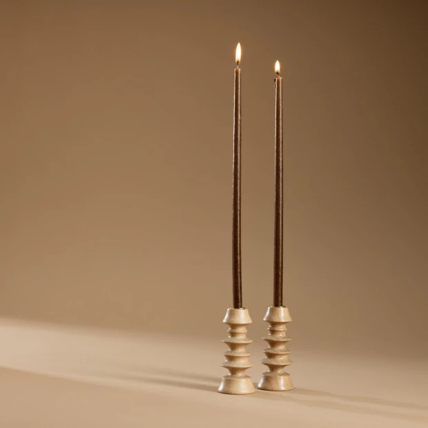 Pagode Candle holder - Natural beech wood