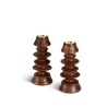Pagode Candle Holder - Noyer