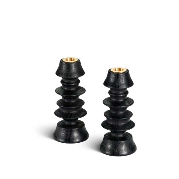 Pagode candle holder - Carbone