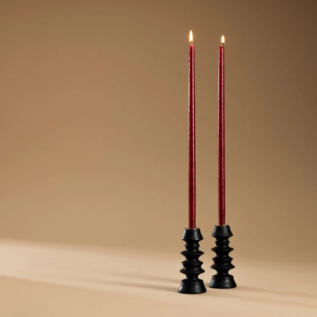 Pagode candle holder - Carbone