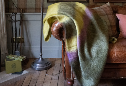 Plaid mohair MAISON PECHAVY x Brun de Vian-Tiran
